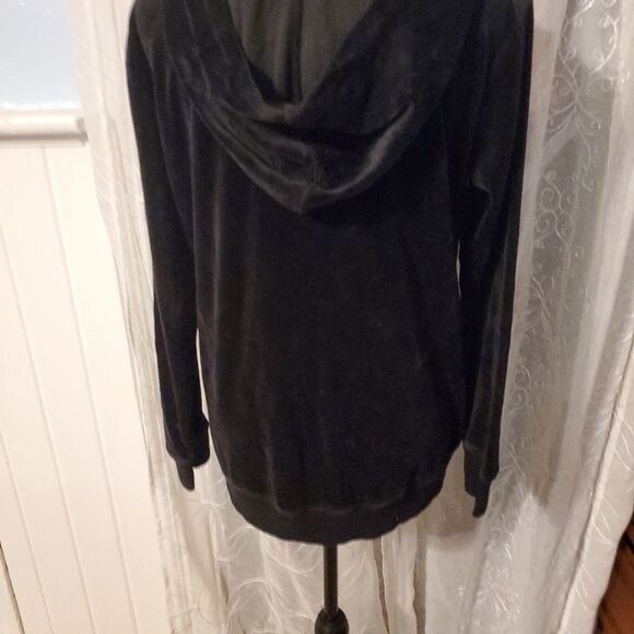 MICHAEL Kors black ⚫ velour hoodie sz med - Picture 6 of 9